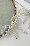 Elegant Pearl Bow Pin Accessory