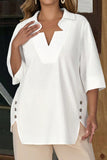 Notched Collar Blouse
