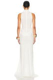 Elegant Draped Evening Gown