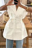 Belted Sleeveless Jacket