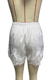 Lace-Trimmed Casual Shorts