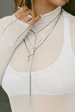 Sheer Mesh Long Sleeve Top