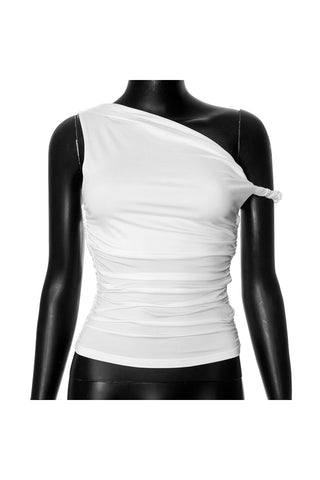 One-Shoulder Ruched Camisole