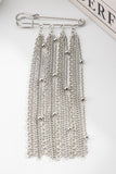 Star Fringe Safety Pin Brooch