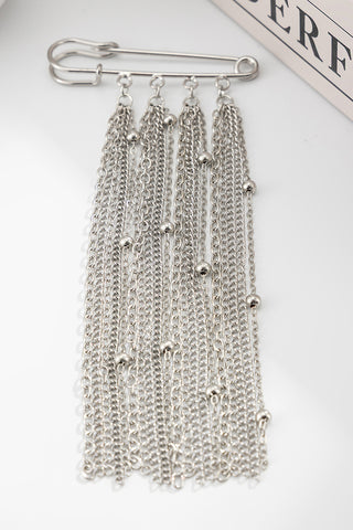 Star Fringe Safety Pin Brooch