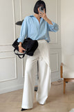 Elegant Wide-Leg Wrap Pants