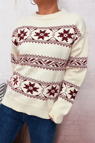Snowflake Pattern Sweater