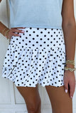 Polka Dot Ruffled Mini Skirt
