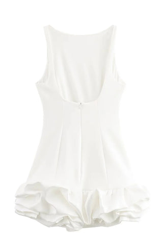 Ruffled Hem Casual Dress