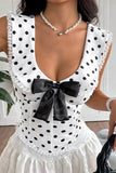 Polka Dot Bow Cami Top