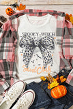 Graphic Bow Print Casual T-Shirt