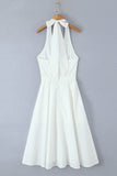 Floral Halter Neck Casual Dress