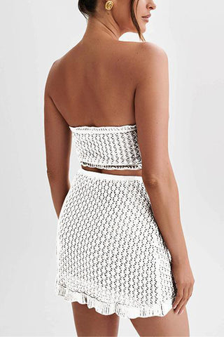 Strapless Knit Skirt Set