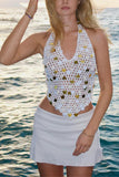Crochet Halter Neck Tank Top