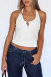 Keyhole Halter Tank Top