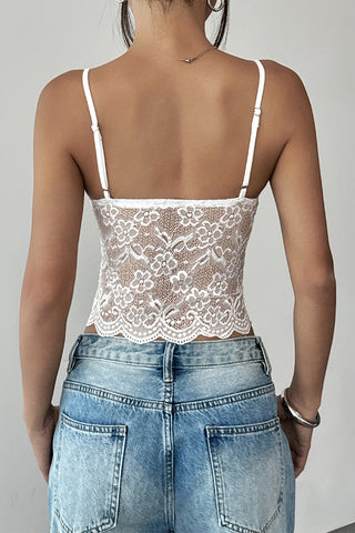 Lace Overlay Camisole Top