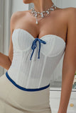 Elegant Bow-Detail Corset Tank Top
