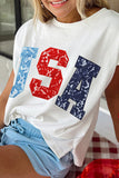 Graphic USA Casual T-Shirt