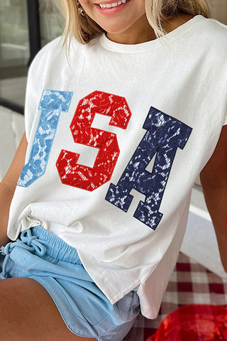 Graphic USA Casual T-Shirt