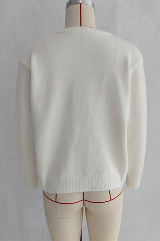 Cherry Embellished Button Cardigan