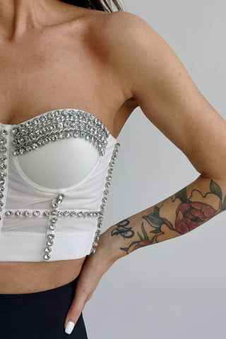 Embellished Strap Tank Top
