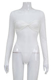 Long-Sleeve Twist-Front Bodysuit