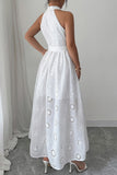 Sleeveless Eyelet Dress