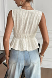 Lace-Up Peplum Tank Top
