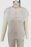 Open-Knit Sleeveless Sweater