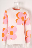 Floral Patterned Knit Sweater
