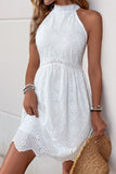 Halter Neck Lace Casual Dress