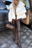 Chic Puff Jacket with Collar