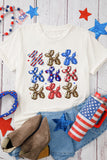 Balloon Dog Print Crew Neck T Shirt