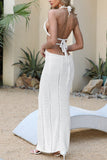 Halter Cutout Maxi Sundress