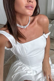 Square-Neck Flared Casual Dress