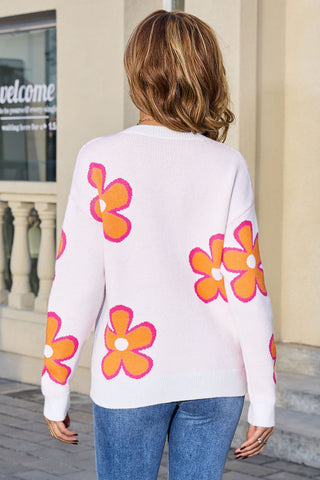 Floral Pattern Sweater