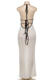 Lace-Up High Neck Sundress