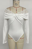 Elegant Off-Shoulder Lace Bodysuit