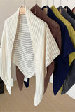 Ribbed Knit Shawl Wrap