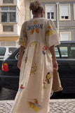 Tropical Print Casual Dress