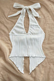 Tie-Neck Tank with Statement Hem