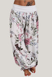 Floral Wide-Leg Casual Pants