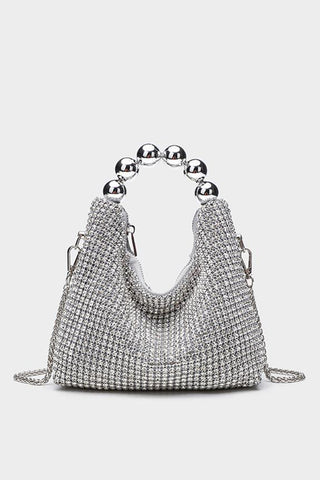 Statement Handle Rhinestone Bag