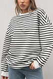 Striped Crew Neck Sweatshirt