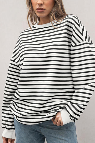 Striped Crew Neck Sweatshirt