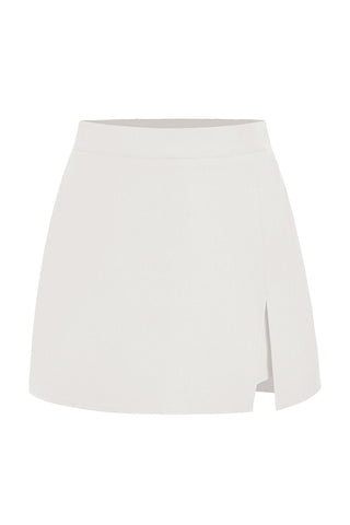Sleek Front-Slit Mini Skirt