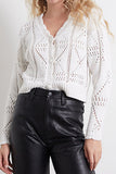 Button-Front Textured Cardigan