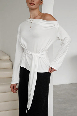 Off-Shoulder Long Sleeve Top