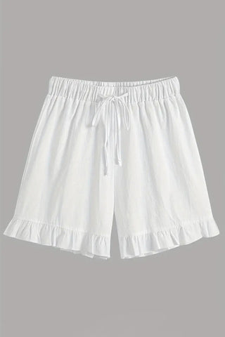 Ruffle Trim Short Set