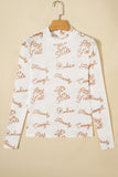Graphic Print Long Sleeve Top